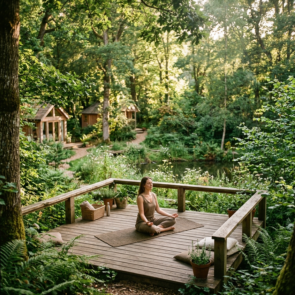 Peaceful nature getaway for yoga practice